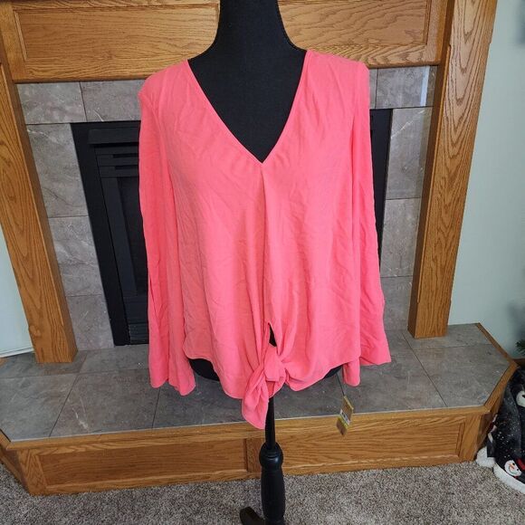 RACHEL Rachel Roy Rachel Roy Mae Blouse Watermelon NWT - Picture 2 of 5